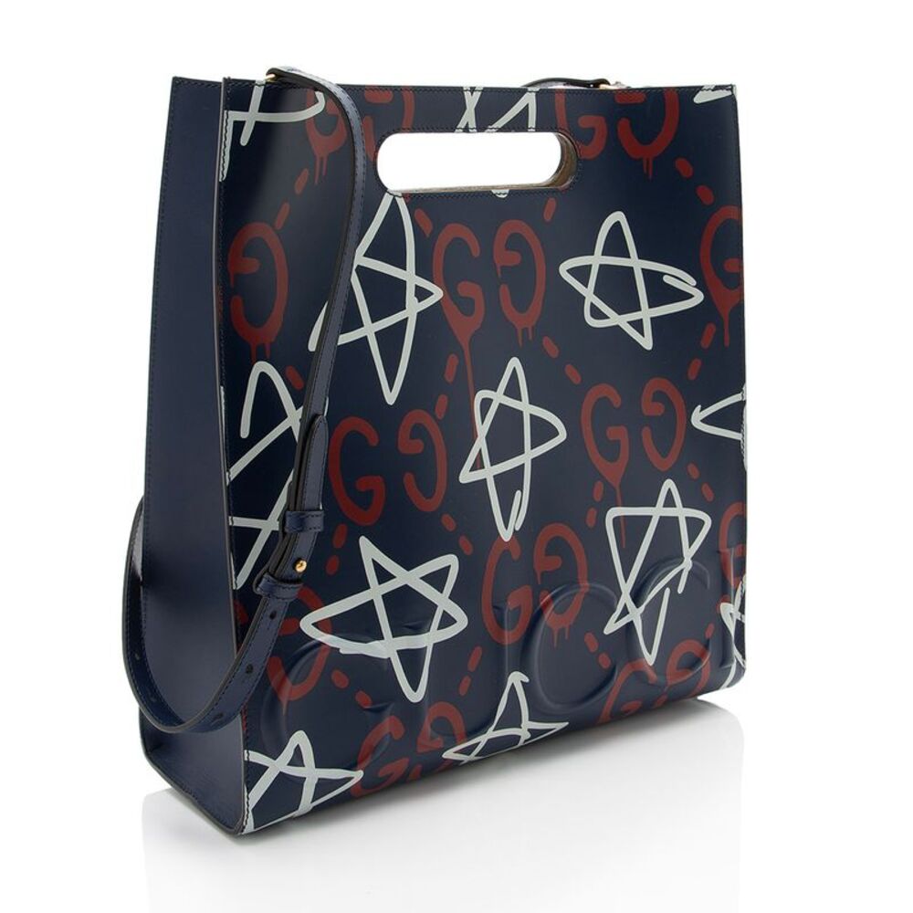 Gucci Leather Ghost Medium Tote - image 2